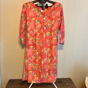 Floral Kurta/tunic top made in India‎ Large